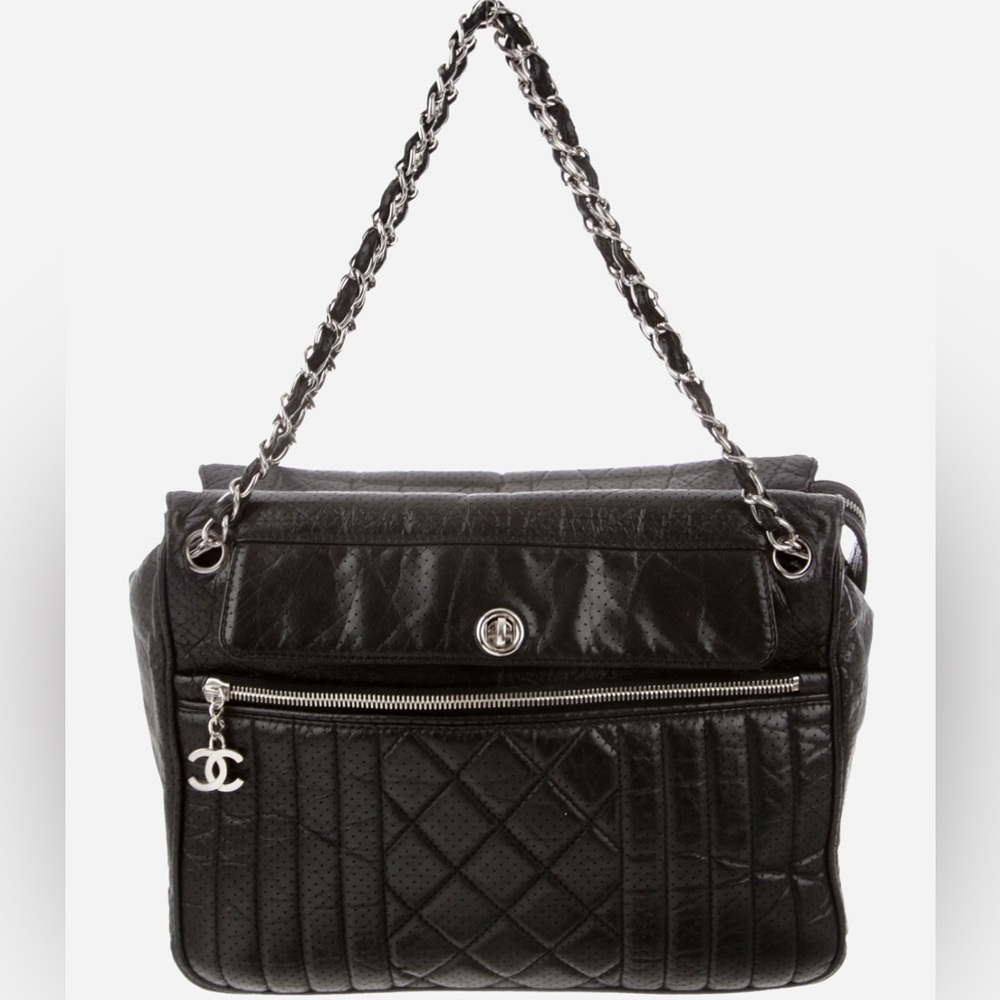 AUTHENTIC RARE VINTAGE CHANEL PERFORATED 50’s BAG